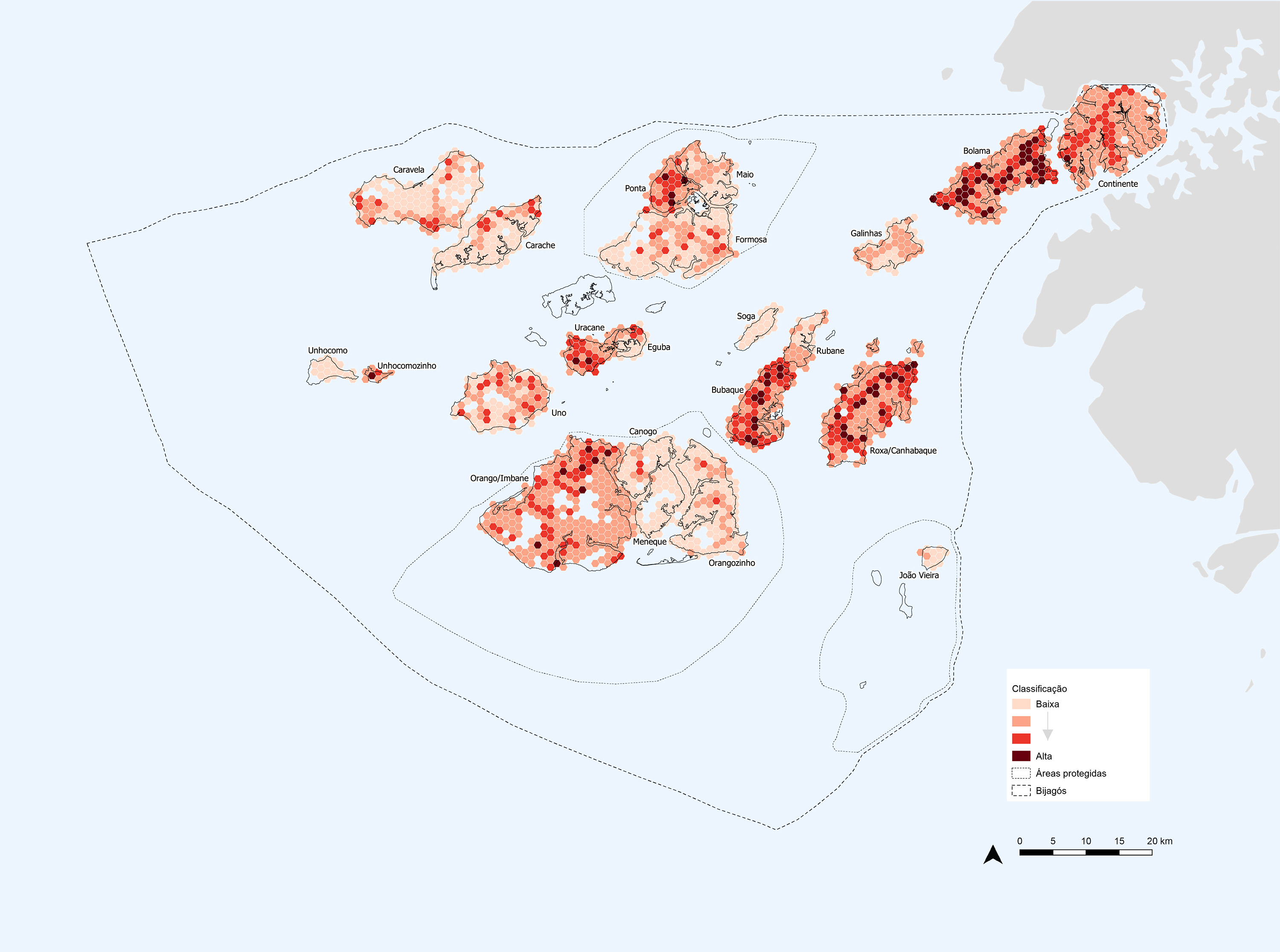 GE Exposure to main hazards, Bijagós Region, Guinea Bissau, UN-Habitat