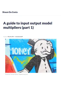 A guide to input output model multipliers