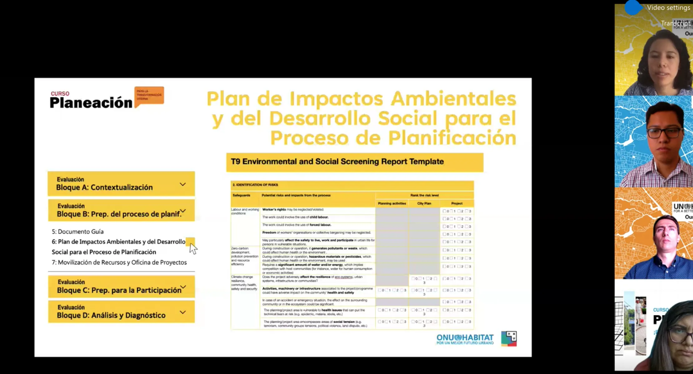 Our City Plans presents its methodology and applications in the training course for Latin America and the Caribbean "Planeación para la Transformación Urbana" 